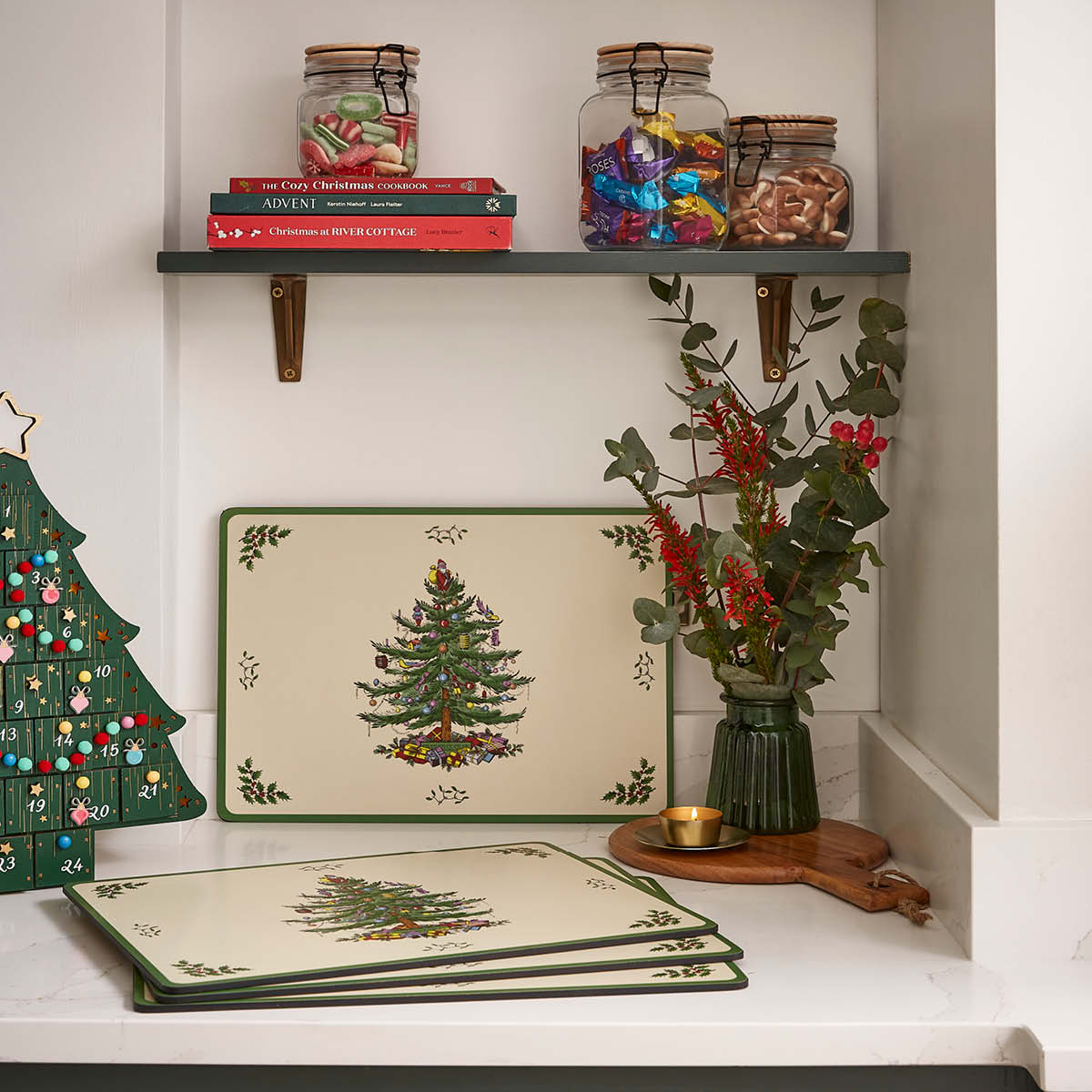 Christmas Tree Set of 4 Placemats image number null